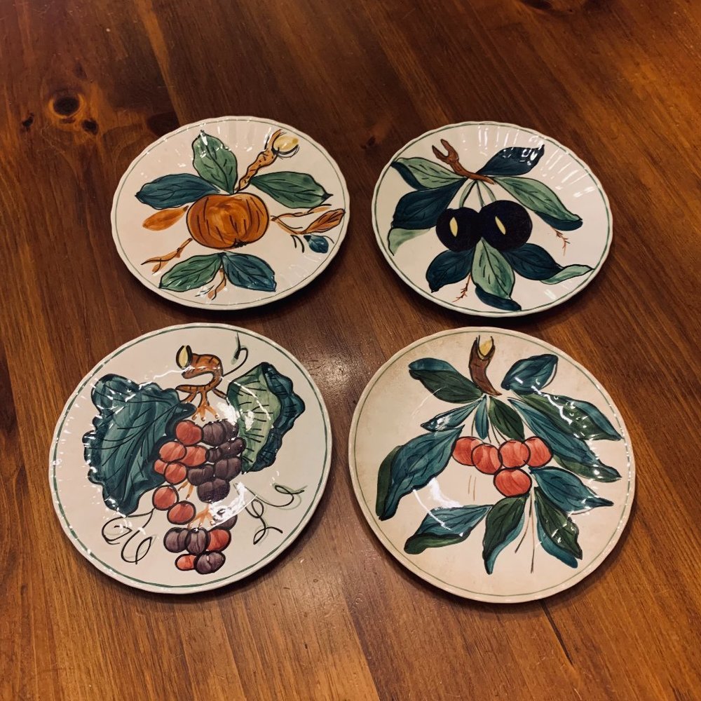 Vintage Blue Ridge Southern Pottery & Fondeville Dessert Plates (4)